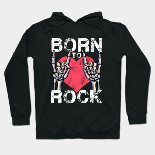 Born To Rock Lets Rock Rock&Roll Vintage Retro Rock Concert Hoodie